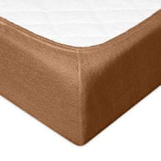 shumee FROTTE PREMIUM oprijeta rjuha z elastiko 130x190, 140x200x20 svetlo rjava_17 MATEX