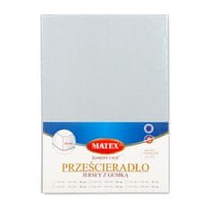 shumee PREMIUM žersej oprijeta rjuha z elastiko 110x190, 120x200x30, siva_42, MATEX