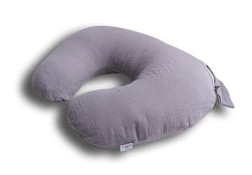 BabyMatex Blazina za pozicioniranje, dolžina 150, miniRELAX, muslin, 44 cm, siva