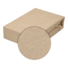 shumee CLASSIC žersej oprijeta rjuha z elastiko 130x190, 140x200x20 temno bež_16 MATEX