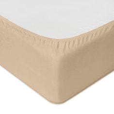 shumee CLASSIC žersej oprijeta rjuha z elastiko 130x190, 140x200x20 temno bež_16 MATEX