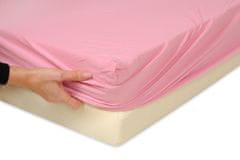 shumee PREMIUM žersej oprijeta rjuha z elastiko 110x190, 120x200x30, roza_10, MATEX