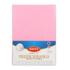 shumee PREMIUM žersej oprijeta rjuha z elastiko 110x190, 120x200x30, roza_10, MATEX