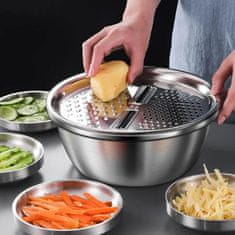 ILSA Set skleda z ribežnom in cedilom 26cm / 4 kos / inox, pvc