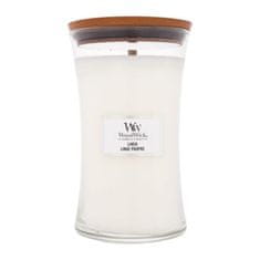 Woodwick Linen 610 g dišeča svečka