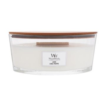 Woodwick Linen dišeča svečka