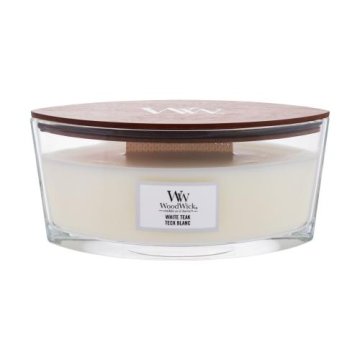 Woodwick White Teak dišeča svečka