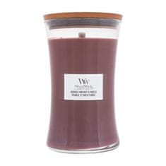 Woodwick Smoked Walnut & Maple 610 g dišeča svečka