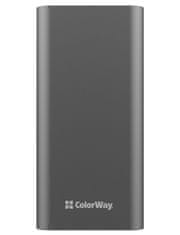 ColorWay powerbank/ 20 000 mAh/ 2x USB QC3.0/ USB-C Power Delivery 20W/ osvetlitev/ LED/ Micro-USB/ siva