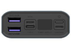ColorWay powerbank/ 20 000 mAh/ 2x USB QC3.0/ USB-C Power Delivery 20W/ osvetlitev/ LED/ Micro-USB/ siva