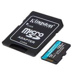 Kingston Canvas Go! Plus microSD 128GB Class 10 UHS-I U3 V30 A2 adapter (SDCG4/128GB) spominska kartica