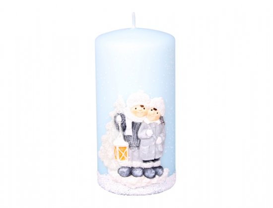 eoshop Sveča ZIMA PRAVLJICA VALJ Božič d7x14cm