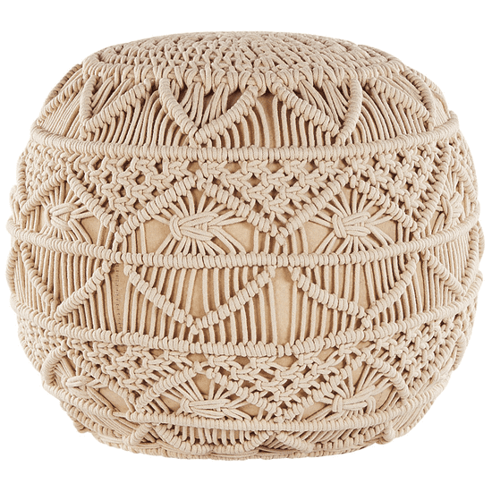 Beliani Bež puf 40 x 40 cm KAYSERI