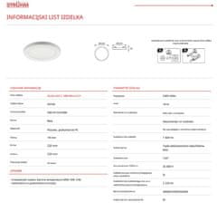 Ideus LED panel 18W vgradno-nadgradni 3CCT 2220lm IP20 OLGA bel