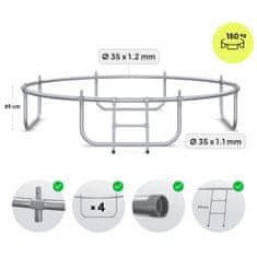 Zipro Trampolin s zaščitno mrežo Jump Pro 252 cm