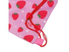 STARPAK Roza torba za čevlje, šolska torba za čez ramo v jagodah za telesna vzgoja 32x38 cm
