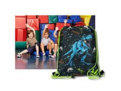 STARPAK Črna torba za čevlje za telesna vzgoja, Dinozaver šolska torba na rami za dečka 32x38 cm