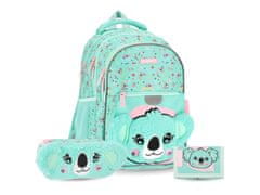 STARPAK Koala Turkizni nahrbtnik za šolarke z odsevniki, 1 predal + 2 žepa 40x29x20cm, 23 l