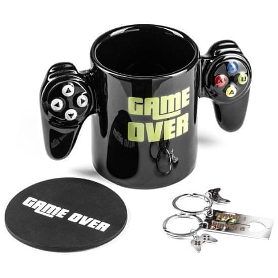 Luniks Igralni set GAME OVER - skodelica, podstavek in obeska za ključe