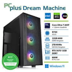 PCplus Dream Machine namizni računalnik, Ultra 7-265F, 32GB, SSD2TB, RTX5070, W11H + Xbox GP