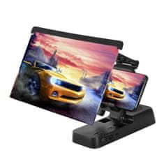 Luniks Večnamenski zložljiv povečevalnik zaslona s stojalom in Bluetooth zvočnikom 9D