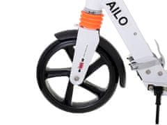 Ikonka AILO zložljiv mestni skiro 200mm kolesa sprednji zadnji blažilnik bel GIMME
