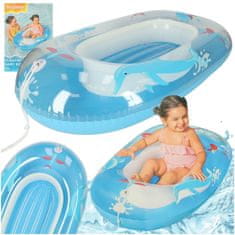 Ikonka BESTWAY 34037 Otroški napihljiv čoln s sedežem pontonski čoln moder 3+ 45kg