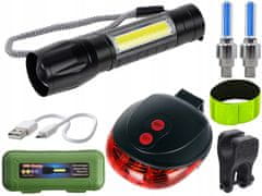 shumee USB SVETILKA ZA KOLESA SPREDAJ ZADAJ COB + CREE SET