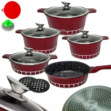 shumee Set MARMORNIH LONČEK LONČKI marmor INDUKCIJA