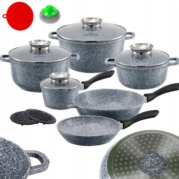 shumee Set MARMORNIH LONČEK LONČKI marmor INDUKCIJA