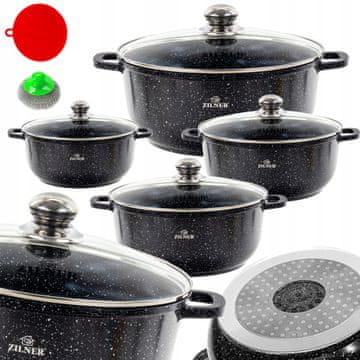 shumee Set MARMORNIH LONČEK LONČKI marmor INDUKCIJA