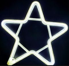 shumee NEON LED ZVEZDA 30 cm DVOSTRANSKO okno Lučke za božično drevo stalna lučka