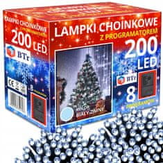 shumee 200 LED LUČK ZA BOŽIČNO JELKO vrvica za božično drevo BOŽIČNO DREVO ZUNANJ/NOTRANJA