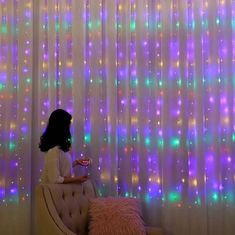 shumee Garland CURTAIN LED lučke za božično drevo viseči žleda okno žice polnilnik