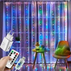 shumee Garland CURTAIN LED lučke za božično drevo viseči žleda okno žice polnilnik