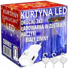 shumee Garland CURTAIN LED lučke za božično drevo viseči žleda okno žice polnilnik
