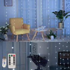 shumee Garland CURTAIN LED lučke za božično drevo viseči žleda okno žice polnilnik