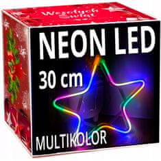 shumee NEON LED ZVEZDA 30 cm DVOSTRANSKO okno Lučke za božično drevo stalna lučka