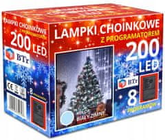 shumee 200 LED LUČK ZA BOŽIČNO JELKO vrvica za božično drevo BOŽIČNO DREVO ZUNANJ/NOTRANJA