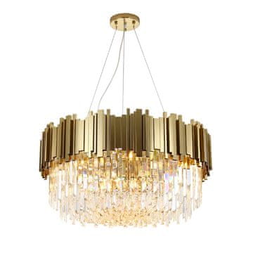 shumee Pipe Organ Crystal Chandelier BRASS - kristalni lestenec 60 cm