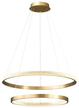 shumee Zing Ring Double 80 A - LED lestenec 80 cm dva obroča zlata medenina