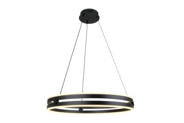 shumee Arena - Modern Ring LED svetilka črna 60 cm