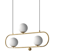 shumee Art Deco Elipse L - moderen lestenec 3 konice 90cm