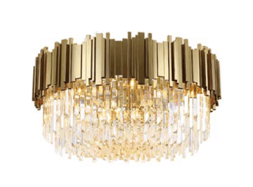 shumee Pipe Organ Crystal BRASS - kristalna stropna svetilka 45 cm