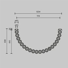 shumee Amulet - Stropna svetilka 636x90 mm, LED 36W, zlata