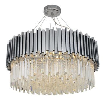 shumee Pipe Organ Crystal Chandelier Chrome - kristalni lestenec 60 cm