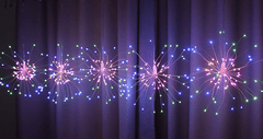 shumee Xmas star - set 5x pisanih ognjemetov LED RGB ognjemetov, 230V