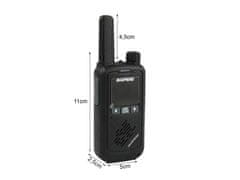 shumee Baofeng BF-T17 walkie-talkie, polnilna, micro-USB, črna, 2 kosa, walkie talkie