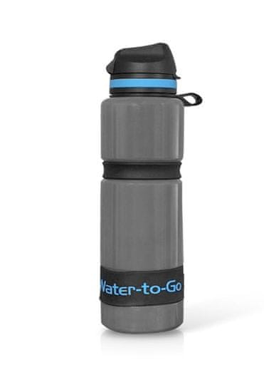 shumee Steklenica s filtrom za vodo, modra plastenka s filtrom Water-to-Go Active 750 ml