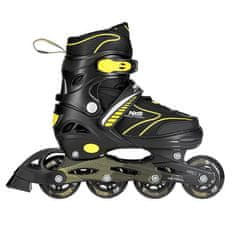 shumee NH11812 A 2v1 ČRNO/RUMENA VEL. XS(27-30) ROLAČKA Z DIMENZIJAMI PL. HOKEJ NILS EXTREME